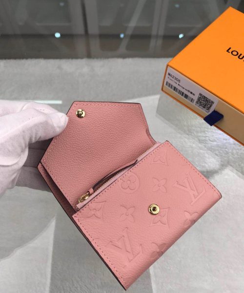 1:1 Replica Louis Vuitton Victorine Wallet Monogram Empreinte Pink For Women, Women's Wallets 4.7in/12cm LV