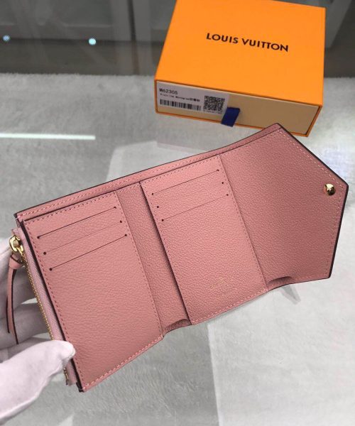 1:1 Replica Louis Vuitton Victorine Wallet Monogram Empreinte Pink For Women, Women's Wallets 4.7in/12cm LV