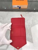 1:1 Replica Louis Vuitton Victorine Wallet Monogram Empreinte Red For Women, Women's Wallets 4.7in/12cm LV 