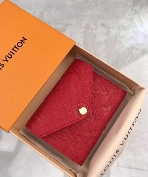 Louis Vuitton Victorine Wallet Monogram Empreinte Red For Women, Women's Wallets 4.7in/12cm LV 