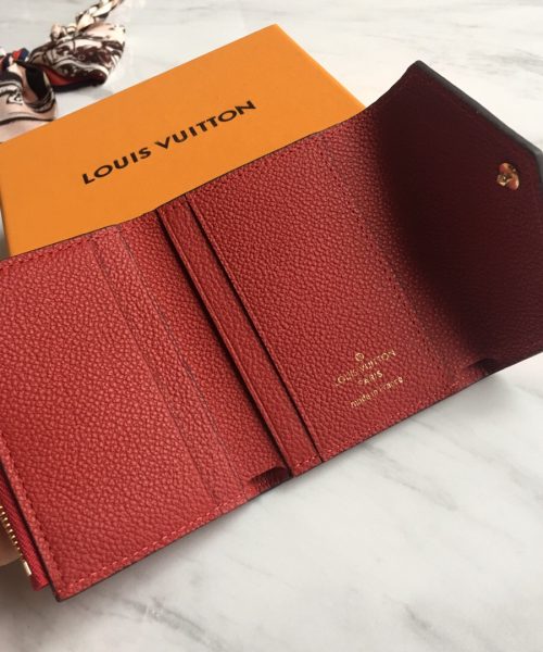 1:1 Replica Louis Vuitton Victorine Wallet Scarlet Red For Women, Women's Wallet 4.7in/12cm LV M63701
