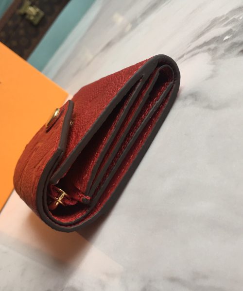1:1 Replica Louis Vuitton Victorine Wallet Scarlet Red For Women, Women's Wallet 4.7in/12cm LV M63701