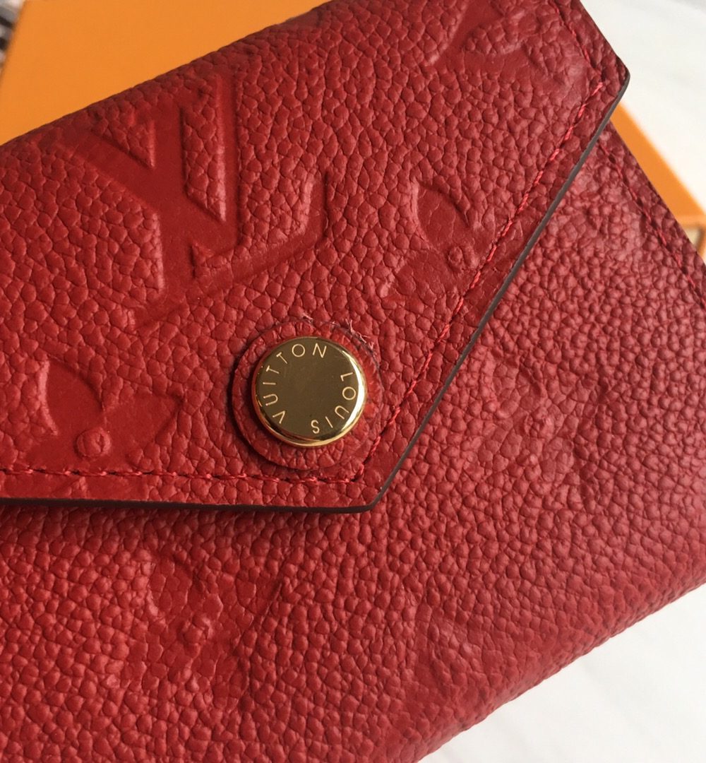 1:1 Replica Louis Vuitton Victorine Wallet Scarlet Red For Women, Women's Wallet 4.7in/12cm LV M63701