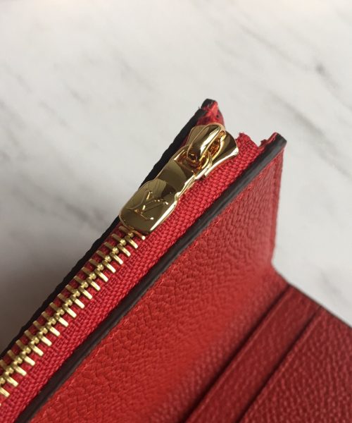 1:1 Replica Louis Vuitton Victorine Wallet Scarlet Red For Women, Women's Wallet 4.7in/12cm LV M63701
