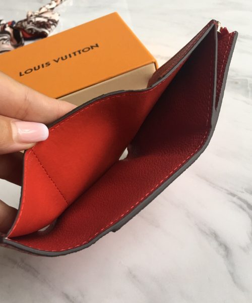 1:1 Replica Louis Vuitton Victorine Wallet Scarlet Red For Women, Women's Wallet 4.7in/12cm LV M63701