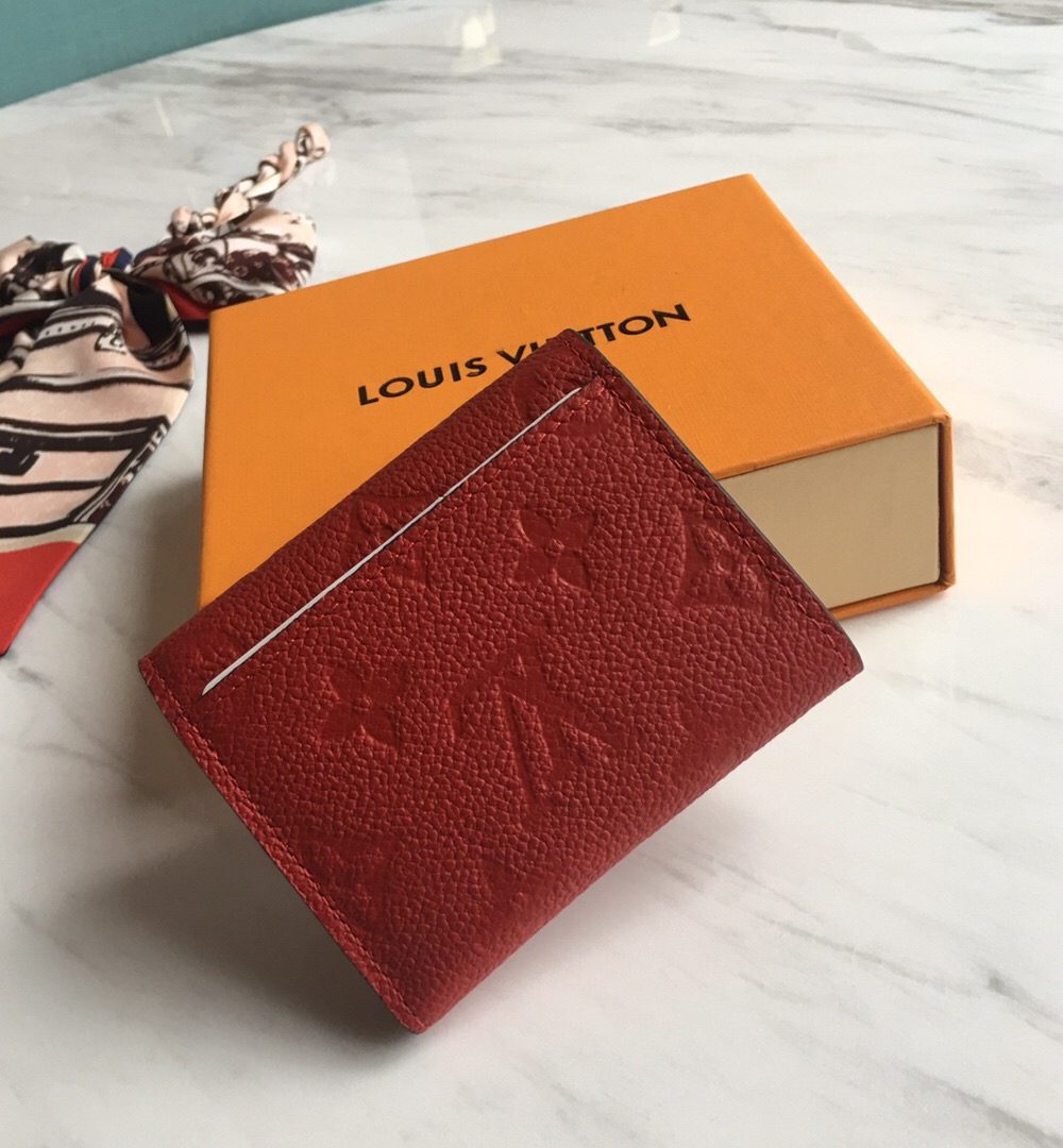1:1 Replica Louis Vuitton Victorine Wallet Scarlet Red For Women, Women's Wallet 4.7in/12cm LV M63701