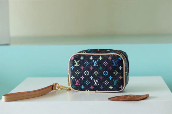 Louis Vuitton Wapity Case Monogram Multiplecolor Canvas Black For Women, Women's Wallets 4.3in/11cm LV