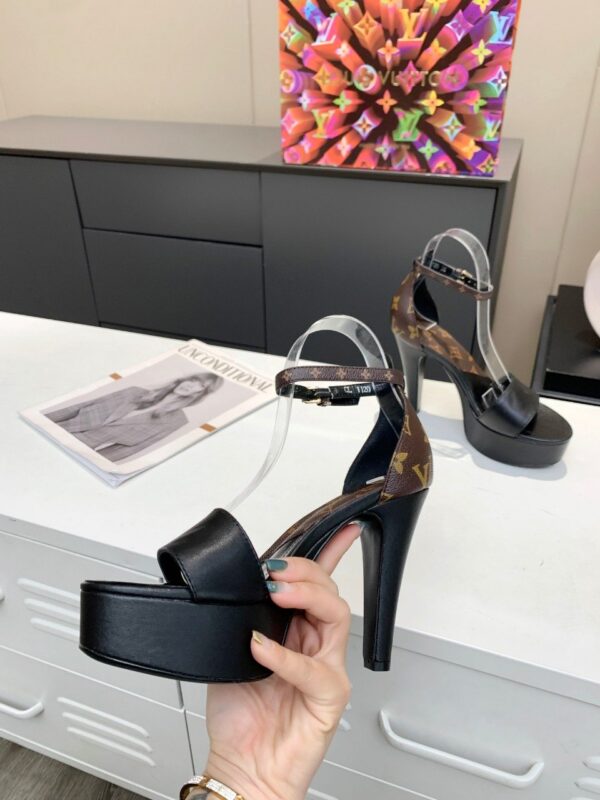 Louis Vuitton Women's Afterglow Platform Sandal Black And Brown For Women LV