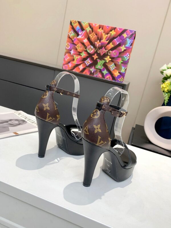 Louis Vuitton Women's Afterglow Platform Sandal Black And Brown For Women LV
