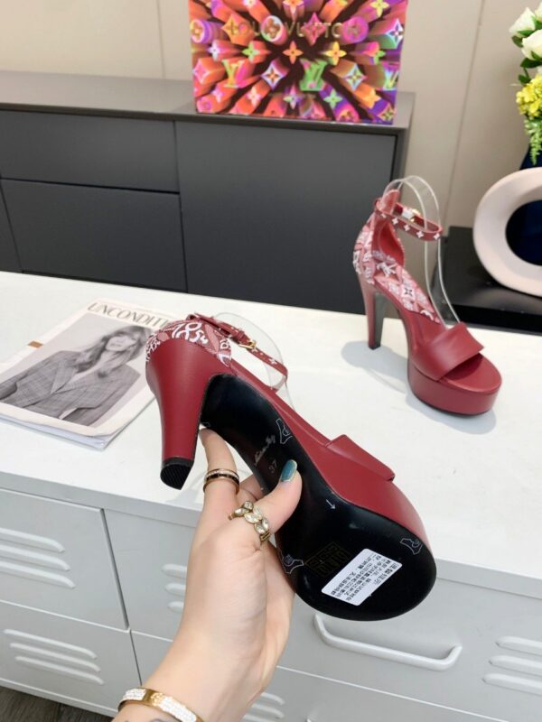 Louis Vuitton Women's Afterglow Platform Sandal Dark Red And White For Women LV
