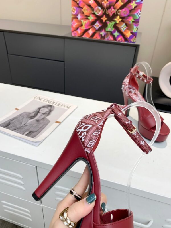 Louis Vuitton Women's Afterglow Platform Sandal Dark Red And White For Women LV