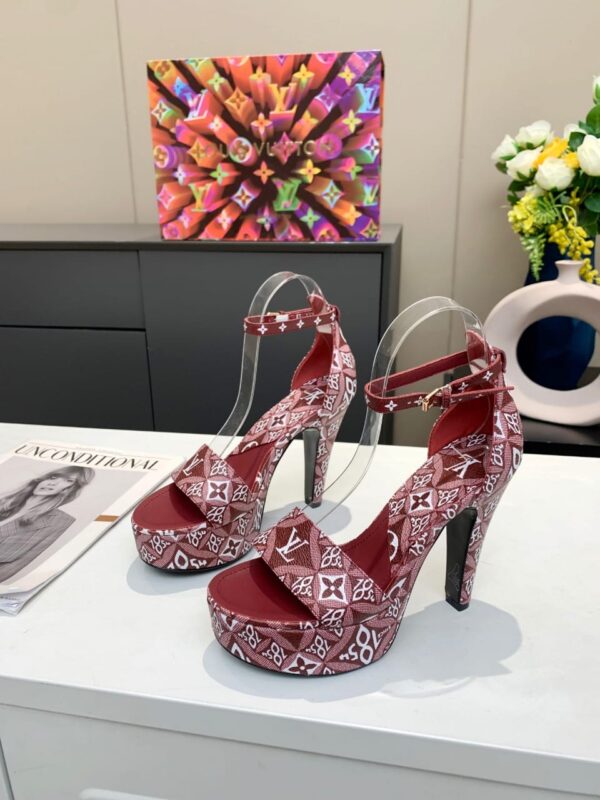 Louis Vuitton Women's Afterglow Platform Sandal Dark Red For Women LV