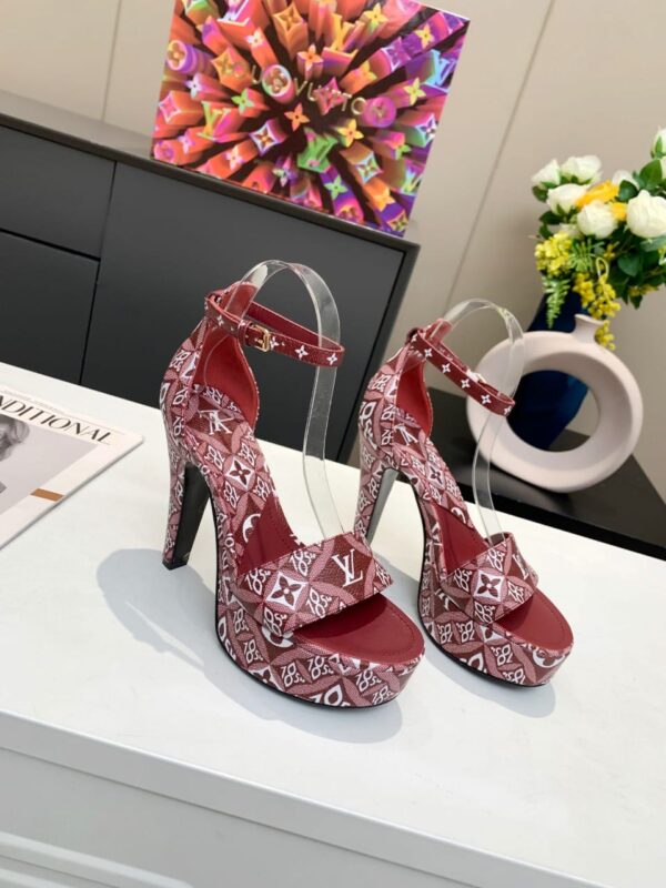 Louis Vuitton Women's Afterglow Platform Sandal Dark Red For Women LV