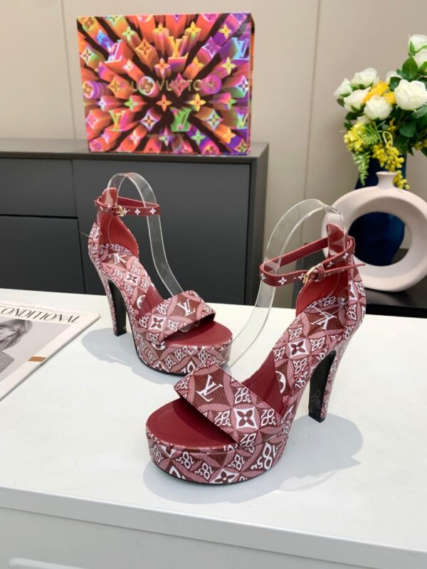 Louis Vuitton Women's Afterglow Platform Sandal Dark Red For Women LV
