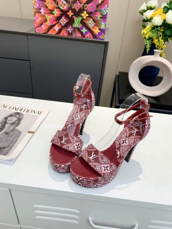 Louis Vuitton Women's Afterglow Platform Sandal Dark Red For Women LV
