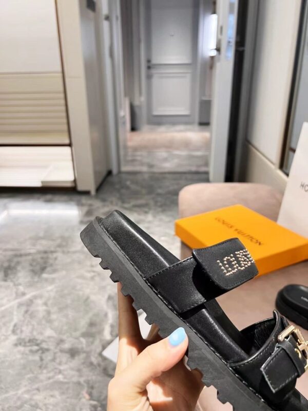 Louis Vuitton Women's Bom Dia Flat Mule Black For Women LV