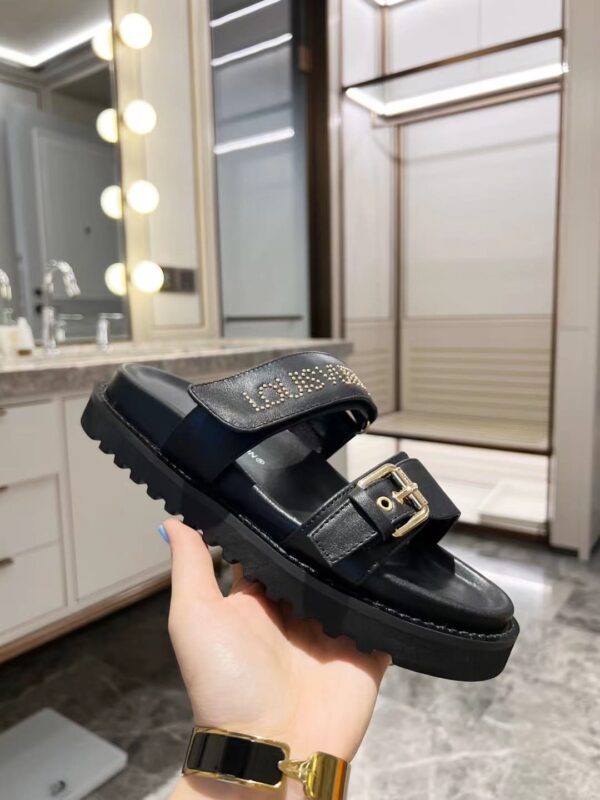 Louis Vuitton Women's Bom Dia Flat Mule Black For Women LV