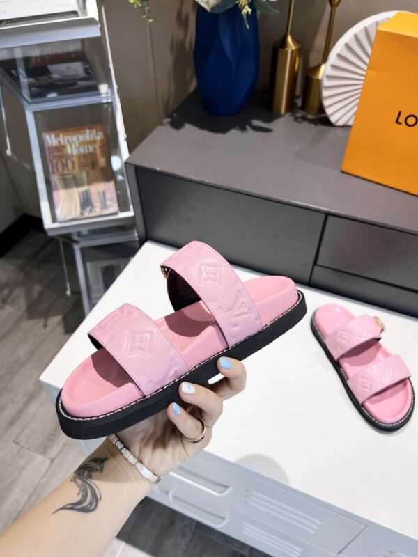 Louis Vuitton Women's Bom Dia Flat Mule Pink For Women LV