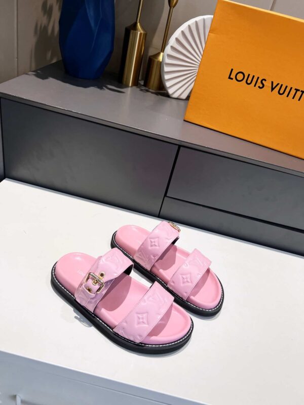 Louis Vuitton Women's Bom Dia Flat Mule Pink For Women LV