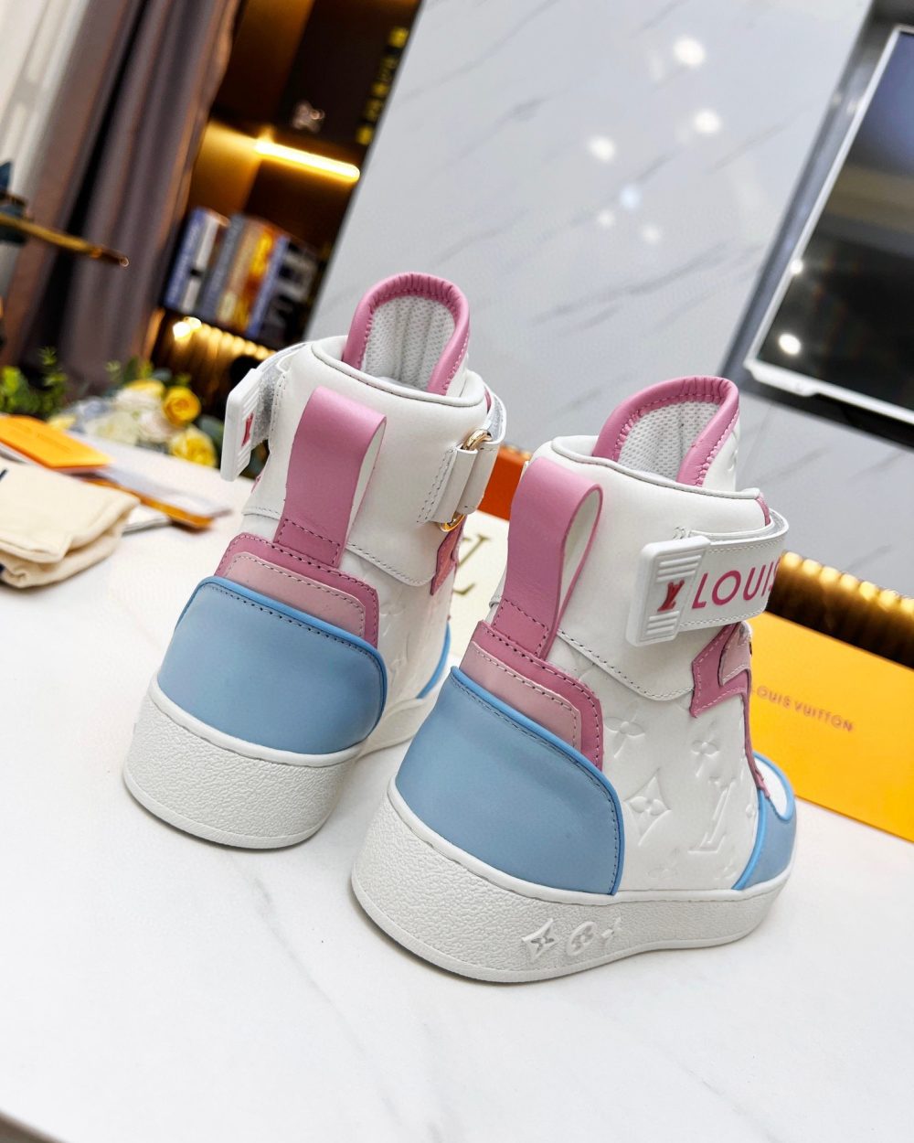 Louis Vuitton Women's Boombox Sneaker Boot Pink For Women LV
