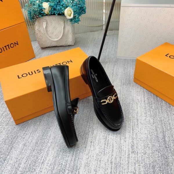 Louis Vuitton Women's Chess Flat Loafe Black And Brown For Women LV
