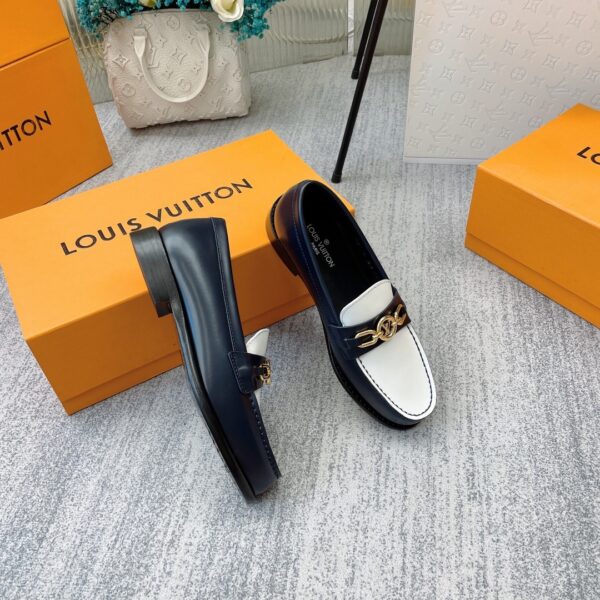 Louis Vuitton Women's Chess Flat Loafe Black And White For Women LV