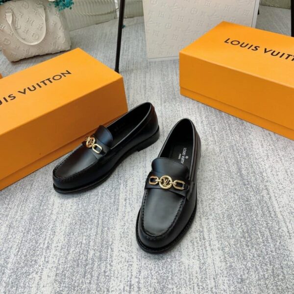 Louis Vuitton Women's Chess Flat Loafe Black For Women LV