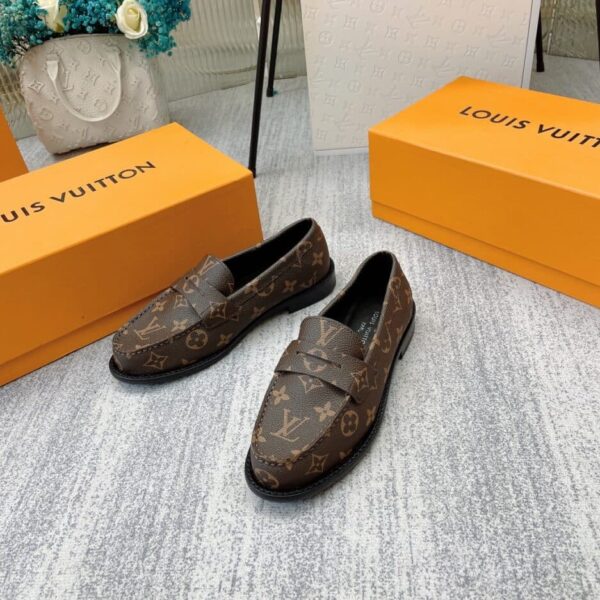 Louis Vuitton Women's Chess Flat Loafe Cacao Brown  For Women LV 1AA1XZ
