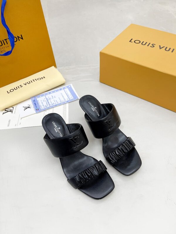 Louis Vuitton Women's Drapy Mule Black For Women LV 1AAB39