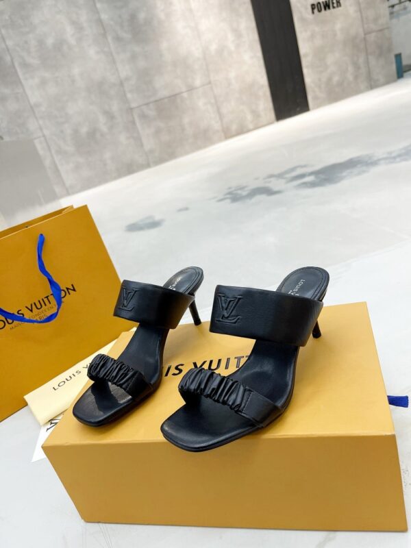 Louis Vuitton Women's Drapy Mule Black For Women LV 1AAB39