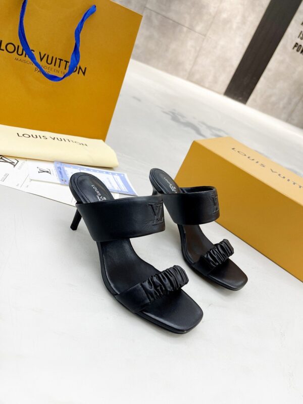 Louis Vuitton Women's Drapy Mule Black For Women LV 1AAB39