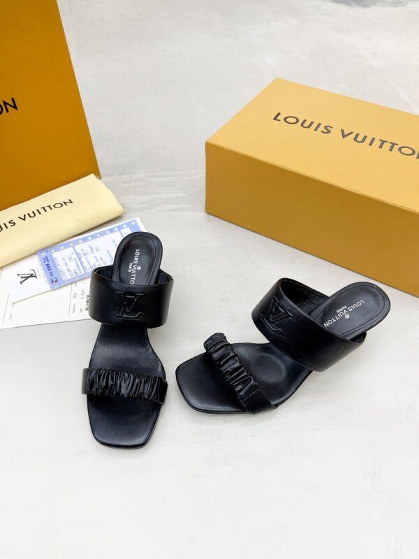 Louis Vuitton Women's Drapy Mule Black For Women LV 1AAB39