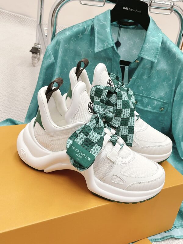 Louis Vuitton Women's LV Archlight Sneaker White And Green For Women LV 1AACUO