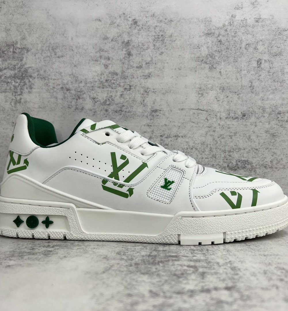 Louis Vuitton Women's LV Trainer Sneaker Green For Women LV 1AAGXF