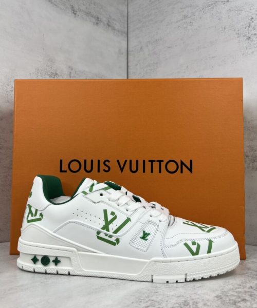 Louis Vuitton Women's LV Trainer Sneaker Green For Women LV 1AAGXF