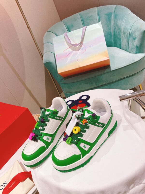 Louis Vuitton Women's LV Trainer Sneaker Green For Women LV