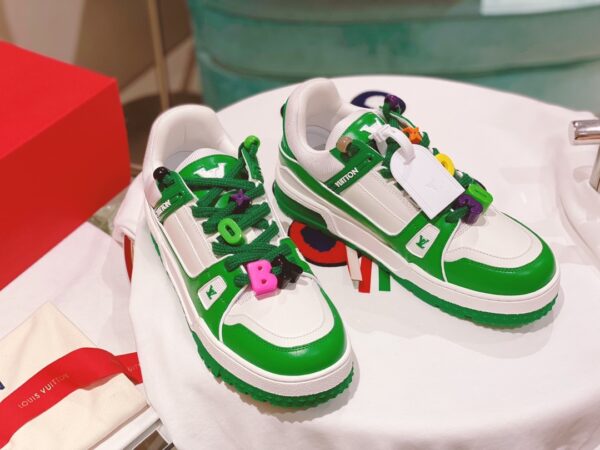 Louis Vuitton Women's LV Trainer Sneaker Green For Women LV