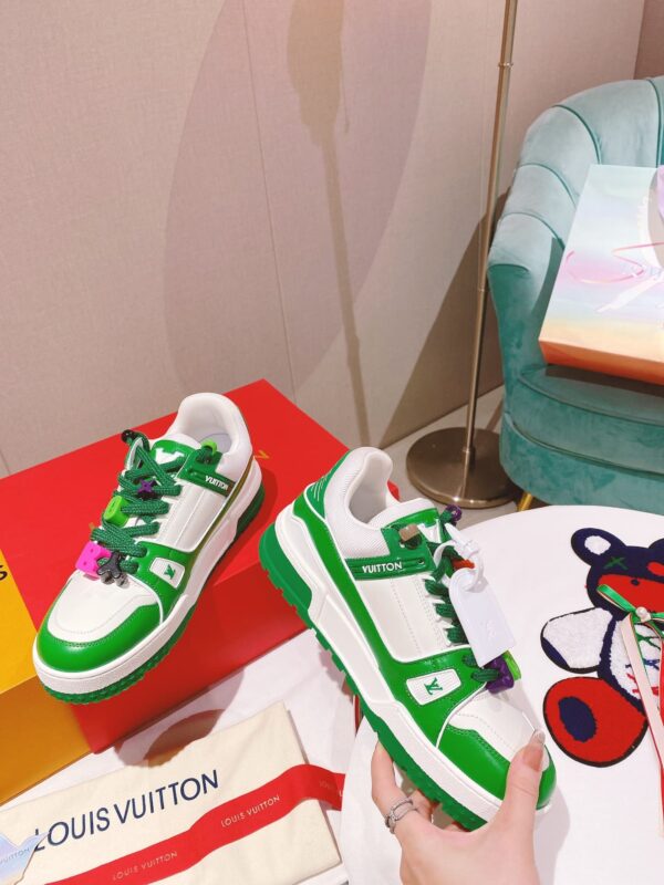 Louis Vuitton Women's LV Trainer Sneaker Green For Women LV