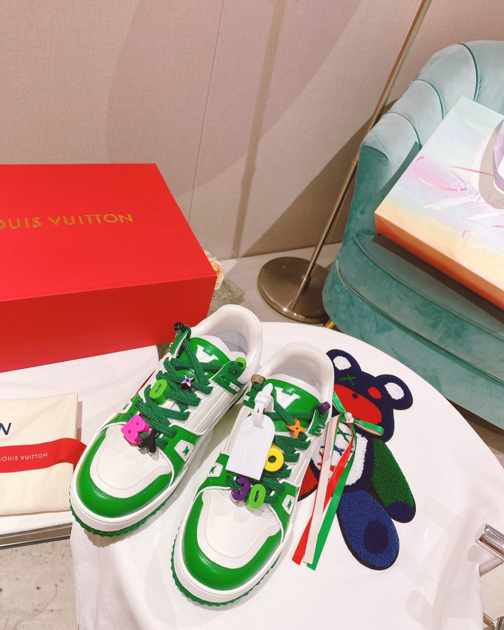 Louis Vuitton Women's LV Trainer Sneaker Green For Women LV