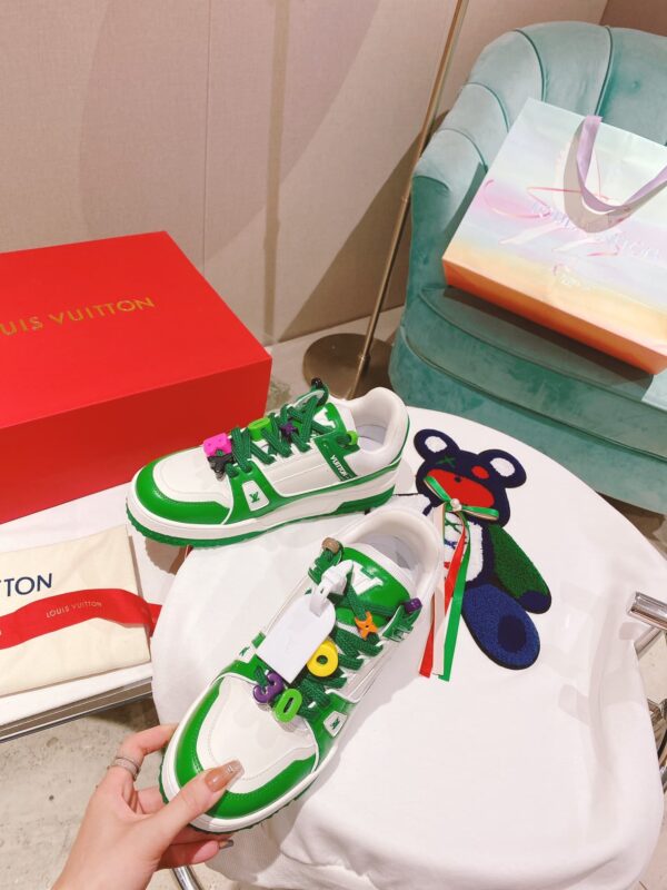 Louis Vuitton Women's LV Trainer Sneaker Green For Women LV