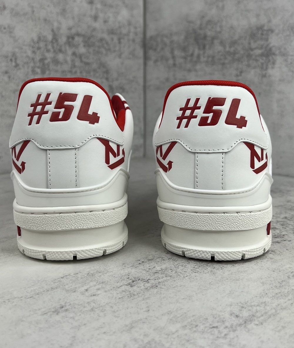 Louis Vuitton Women's LV Trainer Sneaker Red For Women LV