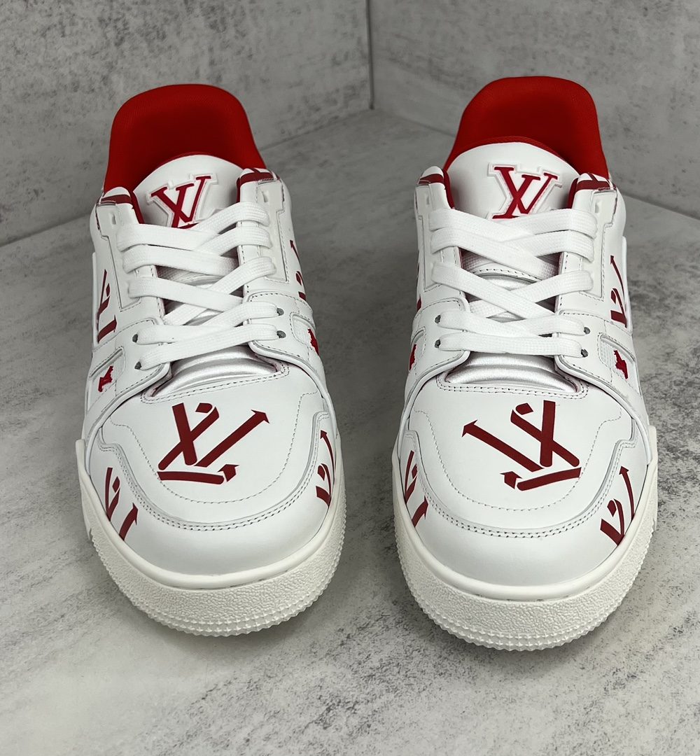 Louis Vuitton Women's LV Trainer Sneaker Red For Women LV