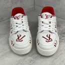 Louis Vuitton Women's LV Trainer Sneaker Red For Women LV