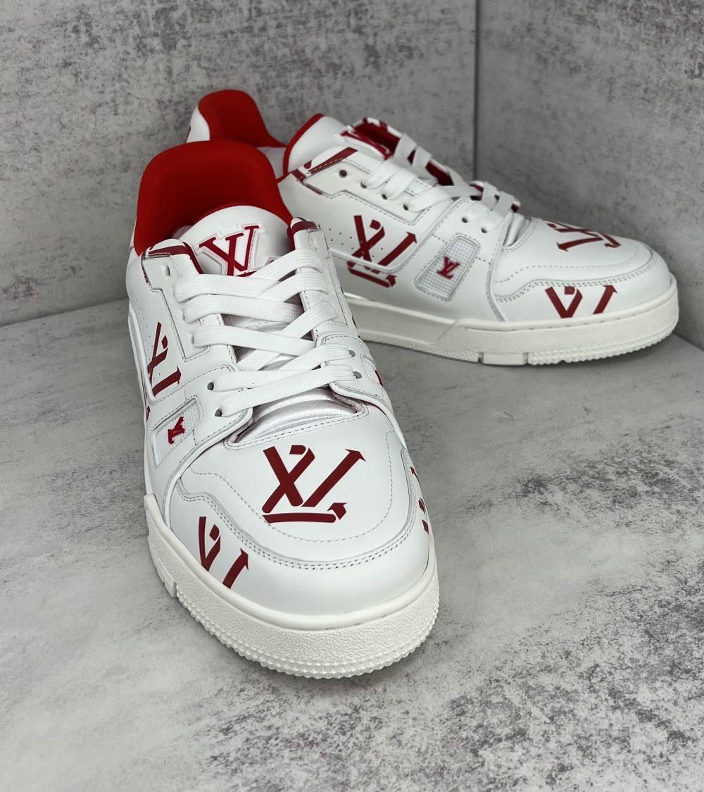 Louis Vuitton Women's LV Trainer Sneaker Red For Women LV