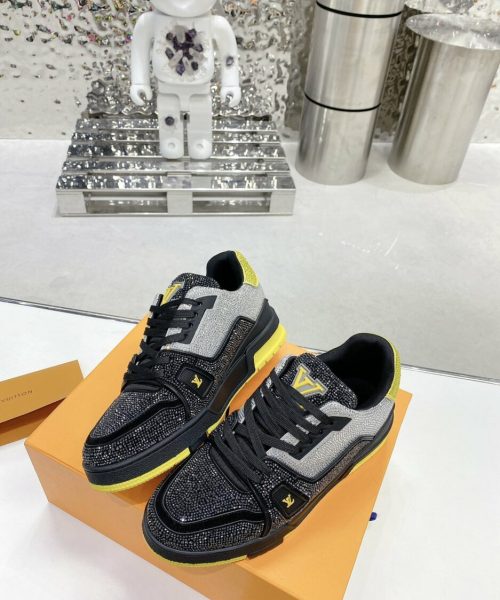 Louis Vuitton Women's LV Trainers Black And Yellow For Women LV