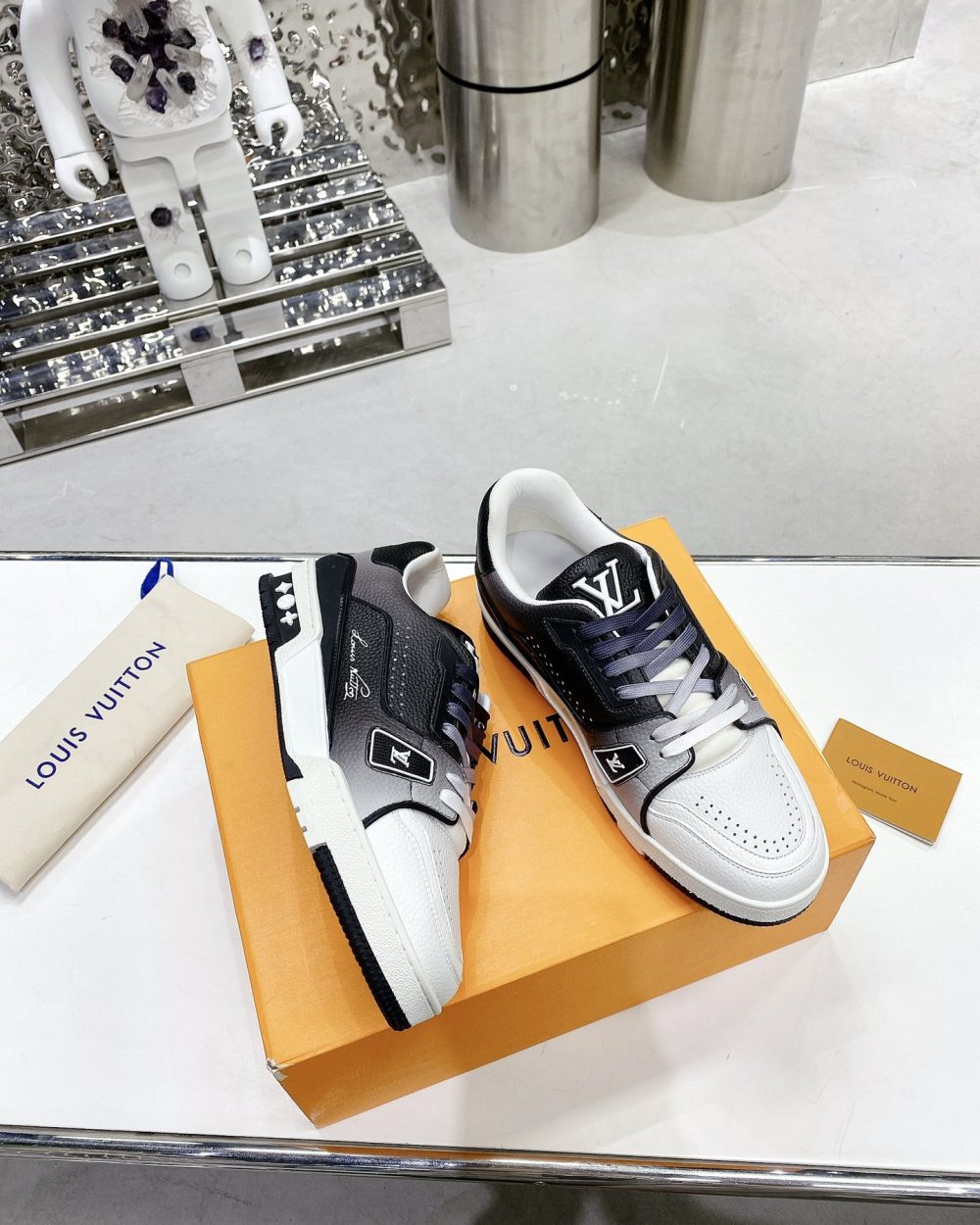 Louis Vuitton Women's LV Trainers Black For Women LV