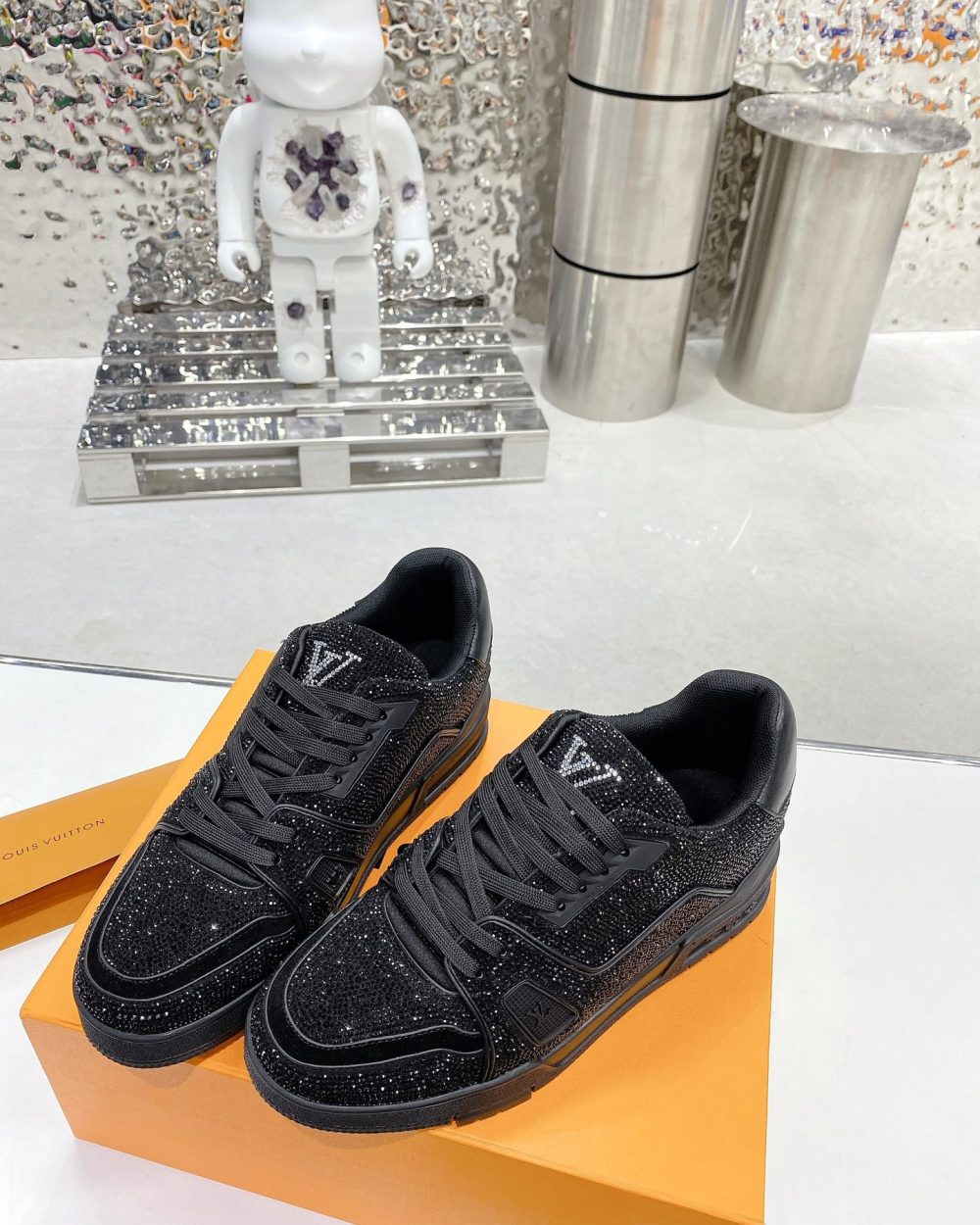 Louis Vuitton Women's LV Trainers Black For Women LV