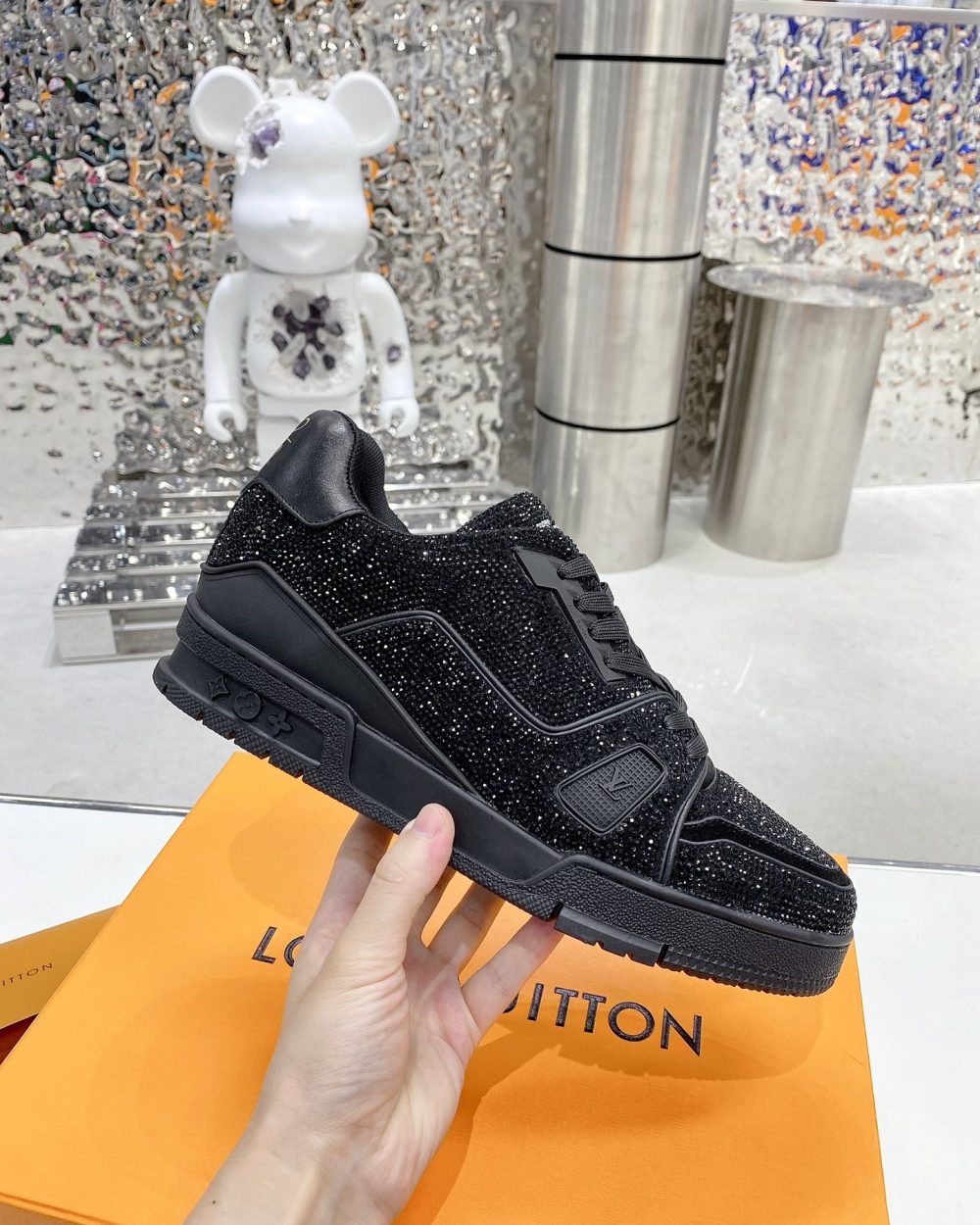 Louis Vuitton Women's LV Trainers Black For Women LV