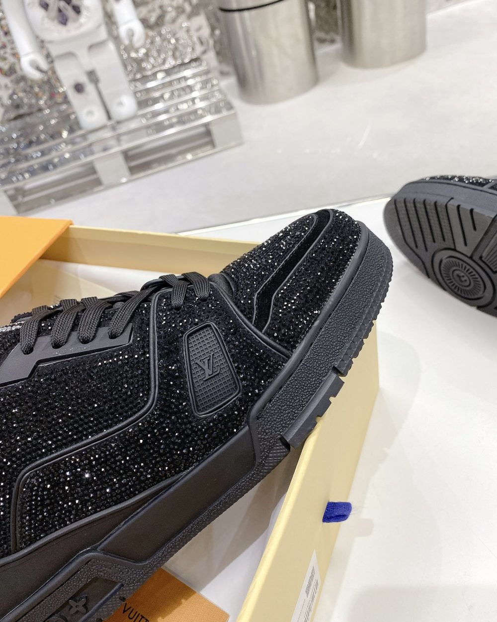 Louis Vuitton Women's LV Trainers Black For Women LV