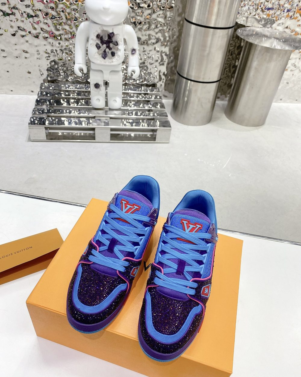 Louis Vuitton Women's LV Trainers Blue For Women LV